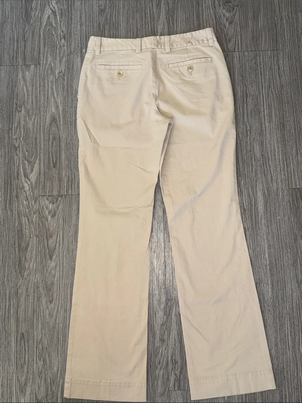 Banana Republic Martin Fit Stretch Cream Pin Striped Pants Womens Size 6